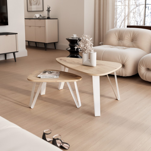 Zweiteiliges Couchtisch-Set NOA 2in1