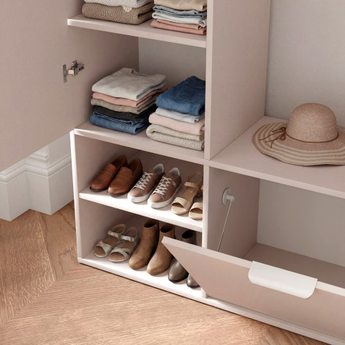 Garderobe mit Spiegel ELIOR