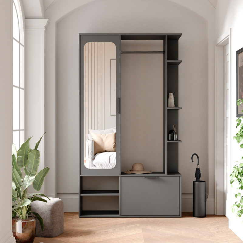 Garderobe mit Spiegel ELIOR