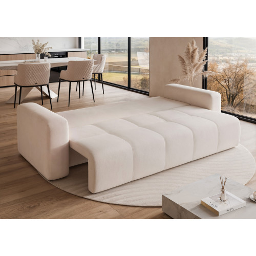 Komfortables Sofa PEDRO 3-Sitzer mit Schlaffunktion und Bettkasten