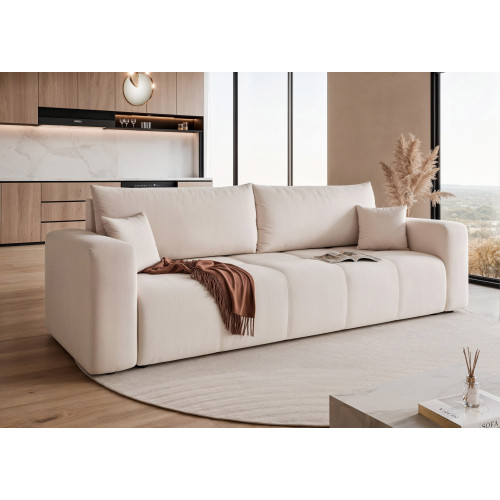 Komfortables Sofa PEDRO 3-Sitzer mit Schlaffunktion und Bettkasten